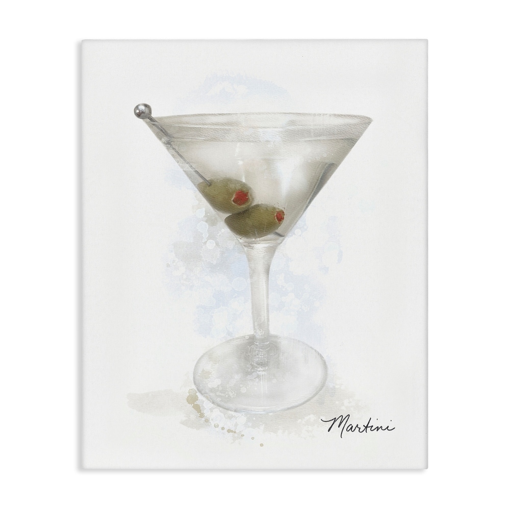 Stupell Soft Muted Martini Canvas Wall Art Design By Matthew Piotrowicz