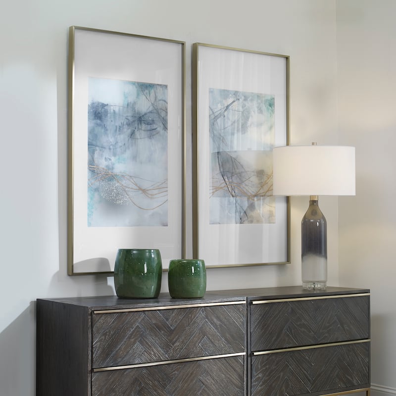 Uttermost Undulating Oro Abstract Prints (Set of 2)