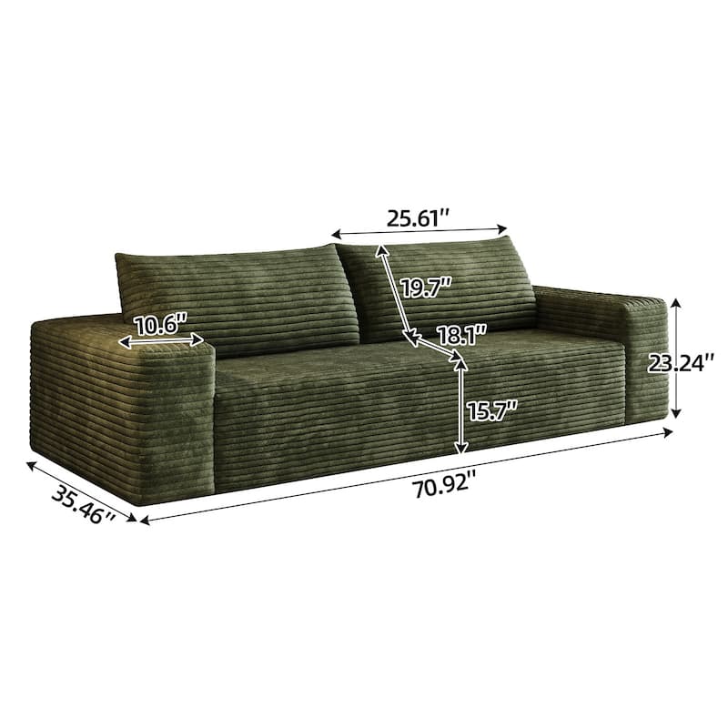 Sofa 71-in Casual 2 seater Loveseat - 8' x 10'