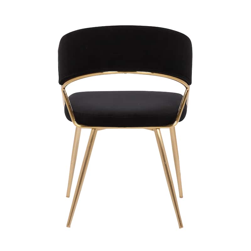 Silver Orchid Tatyana Gold Upholstered Dining Chair (Set of 2)