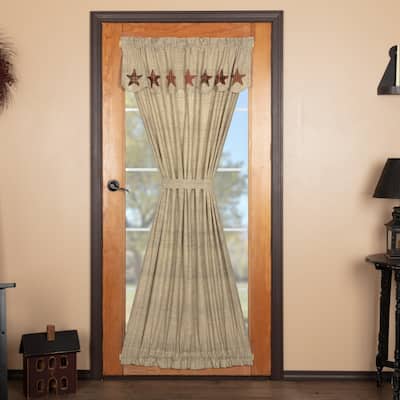 Abilene Star Door Panel with Attached Valance 72x40 - Door Panel With Valance 72x40
