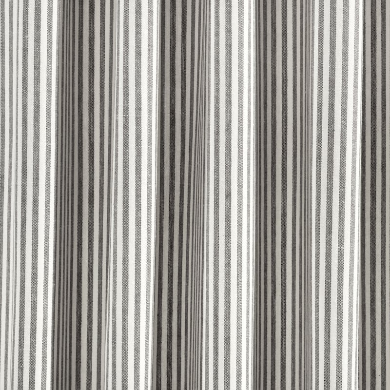 Lush Decor Farmhouse Vintage Stripe Yarn Dyed Cotton Back Tab/Rod Pocket Window Curtain Panels