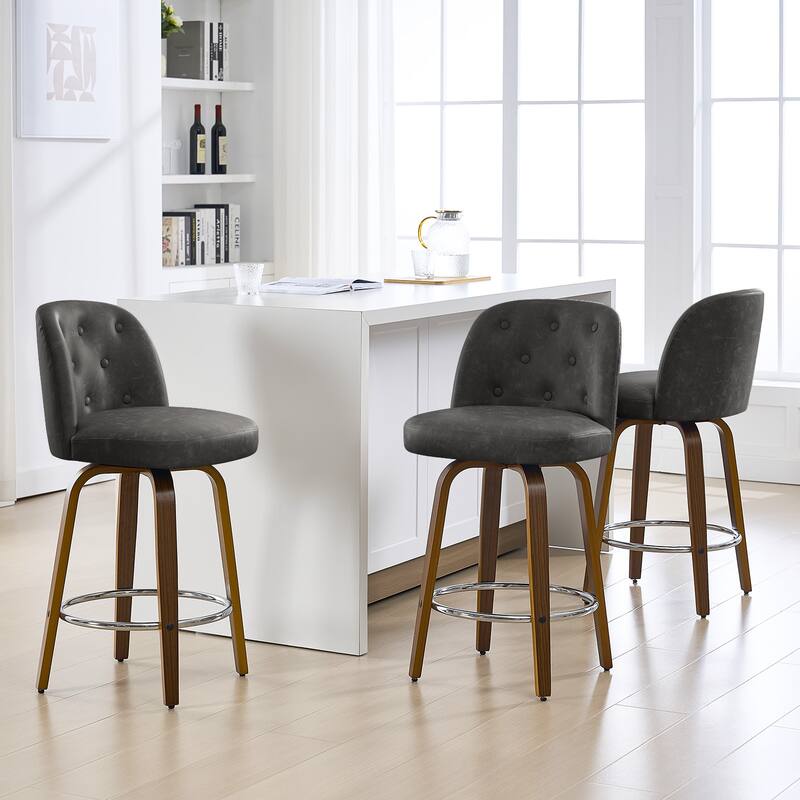26"/29" Swivel Bar Stools/ Counter Stool with Bentwood Legs