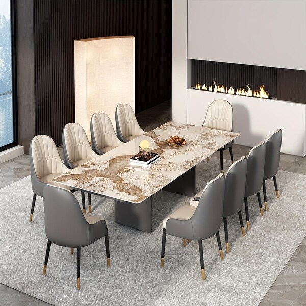 10 person extendable dining table discount