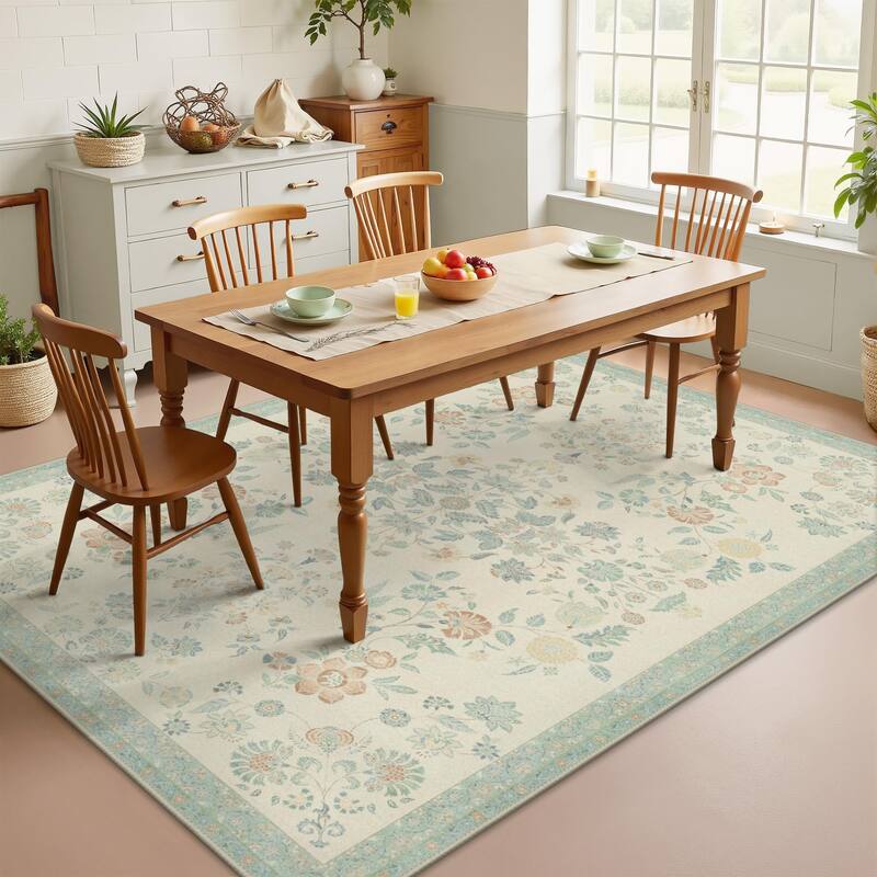 Mcow Low Pile Machine Washable Non-Slip Area Rug - 8'X10'