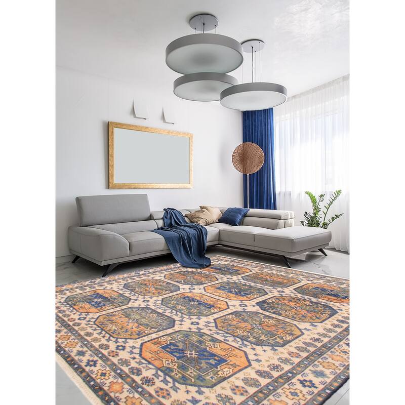 ECARPETGALLERY Hand-knotted Jules Serapi Ivory Wool Rug - 8'1 x 9'8