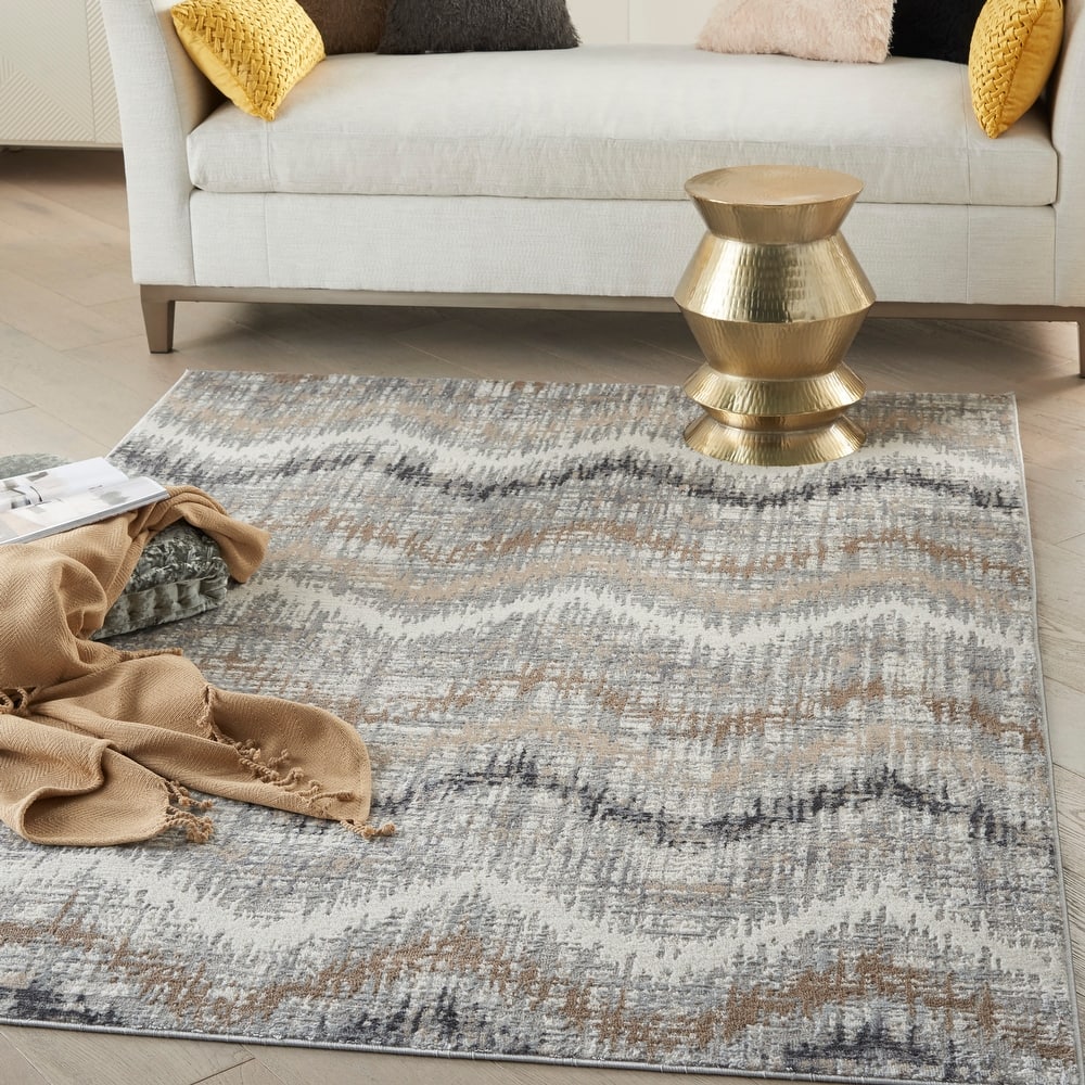Nourison Elation Chevron Abstract Modern Area Rug