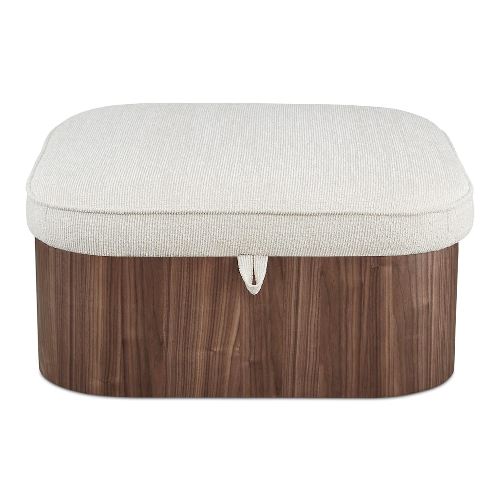 NADAAL STUDIOS Clarisse, Storage Ottoman With Upholstered Seat - 35"W x35"D x17"H