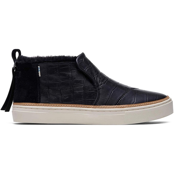 Toms Womens Croc Embossed Leather 