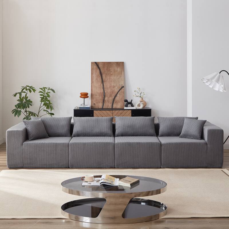 Convertible Modular Sleeper Couch L Shaped Cloud Sofa Bed