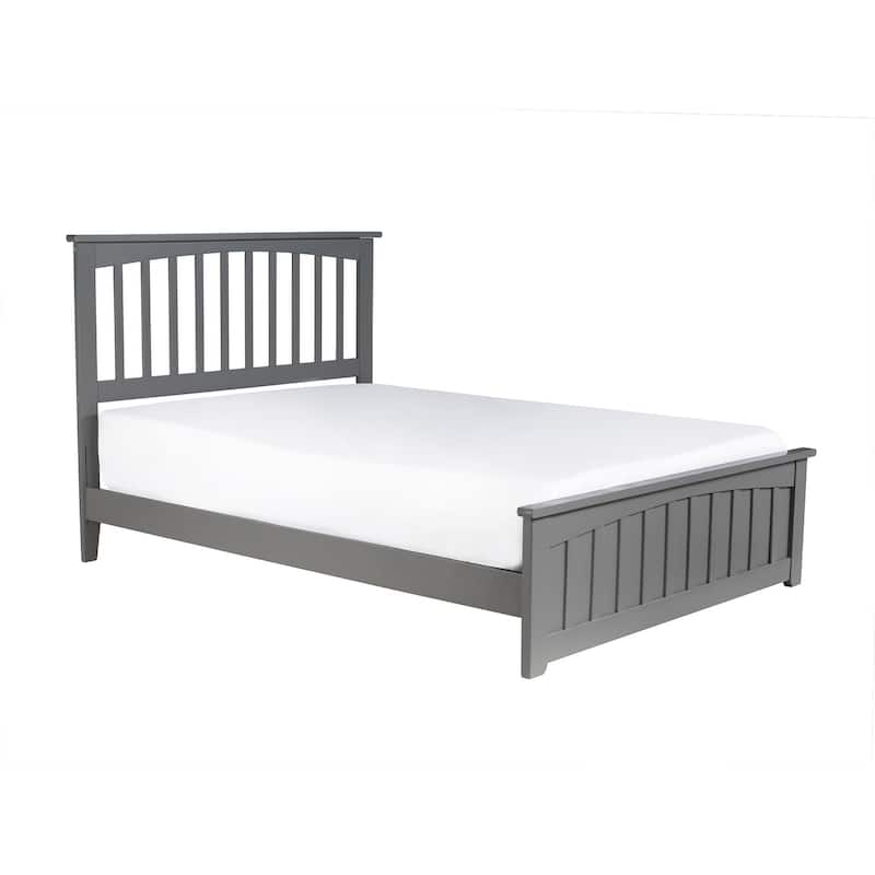 Mission Full Platform Bed in Grey
