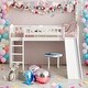 preview thumbnail 14 of 22, Twin Size Loft Bed With Slide and Ladder,Solid Construction for Home