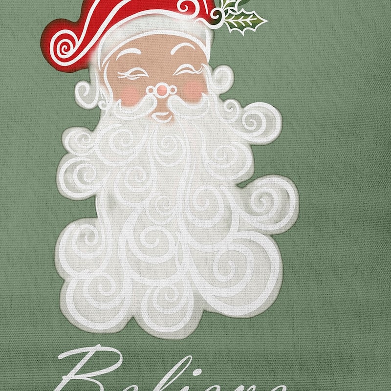 Believe in Santa Christmas Decorative Throw Pillow