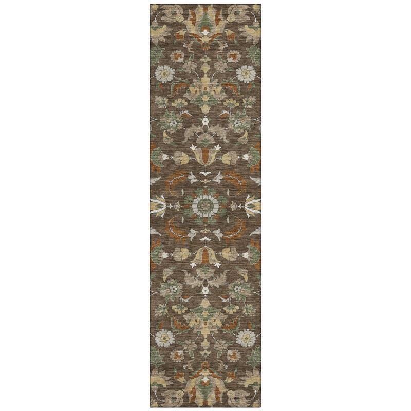 Machine Washable Indoor/ Outdoor Traditional Lanelle Chantille Rug