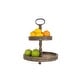 preview thumbnail 7 of 27, Distressed Wood 2-Tier Tray with Metal Handle