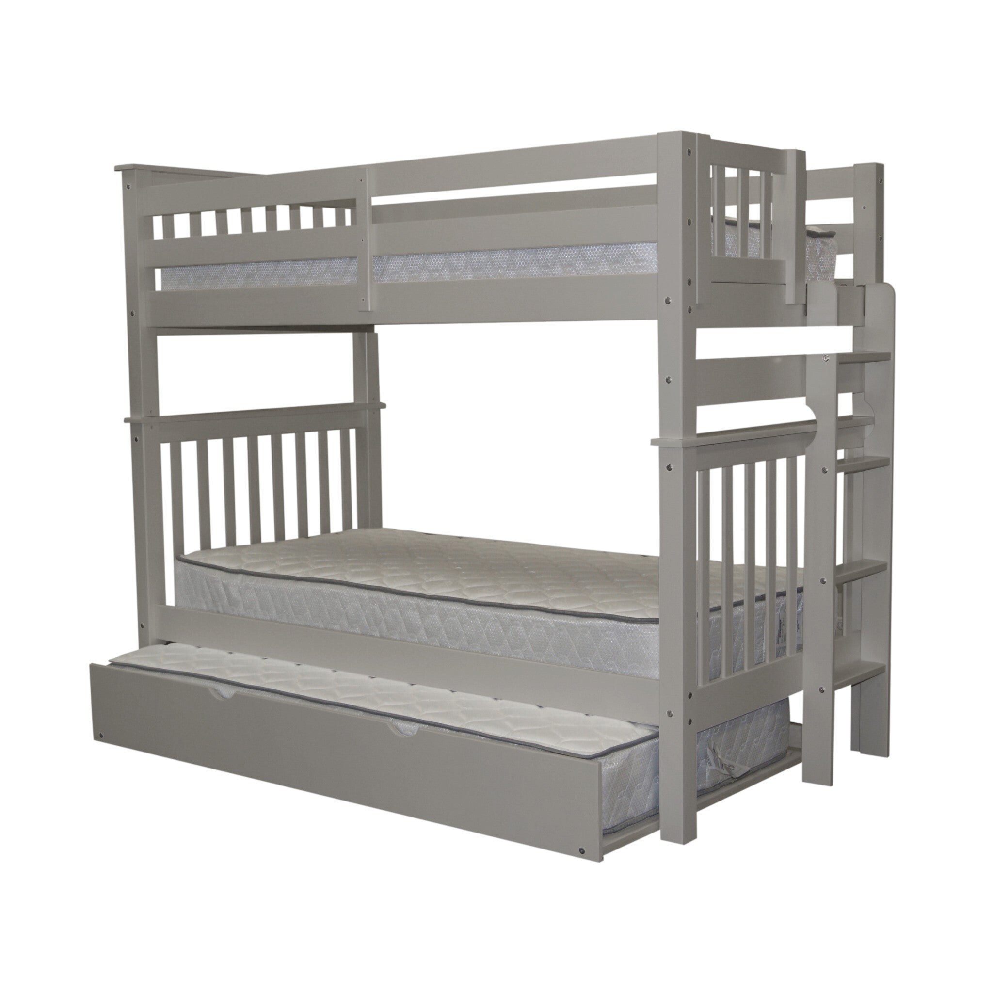 Shop Taylor Olive Trillium Grey Wood Twin Over Twin Bunk Bed