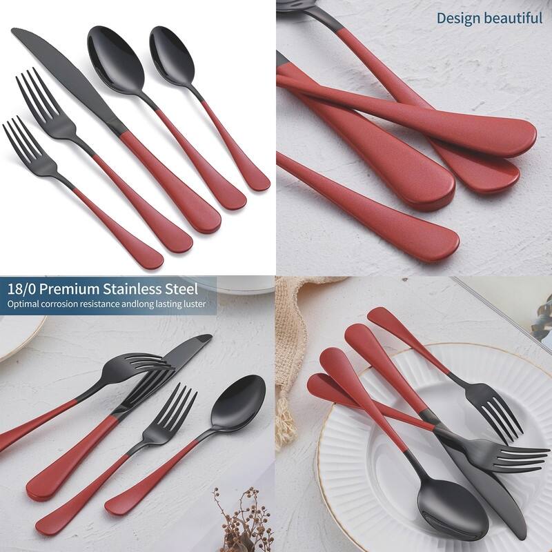 20 Piece 18/0 Stainless Steel Flatware Cutlery Set Service for 4,Mirror Finish