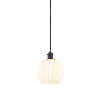 Innovations Lighting 516-1P-10-8 White Venetian Pendant White Venetian