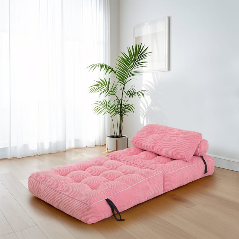 8"Corduroy Folding Couch Sofa Bed,Single