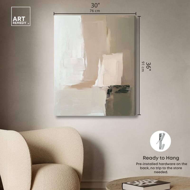 Pale Textured Silence II Canvas by Art Remedy, Gallery Wrapped