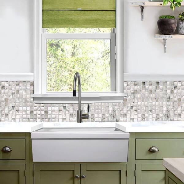 slide 2 of 15, Highpoint Collection Fireclay Reversible Double Lip Farmhouse Sink