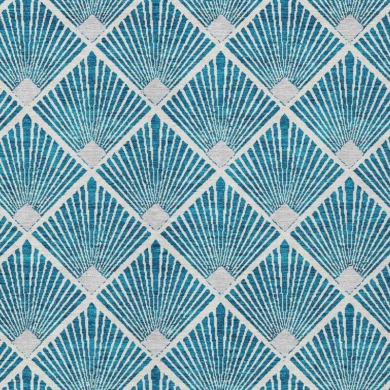 HomeRoots Geometric Transitional Rectangle Outdoor Rug