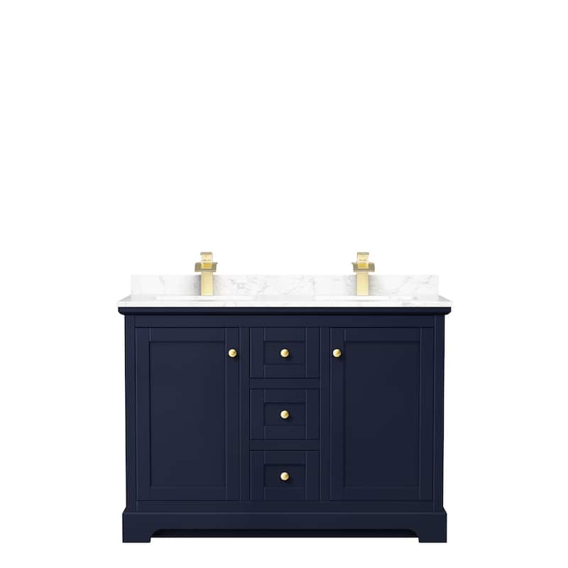 Avery 48 Inch Double Vanity, Cultured Marble Top