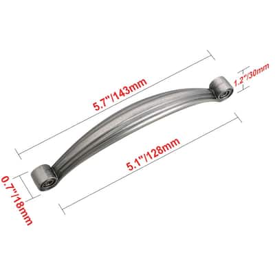 Utopia Alley Whitton Pull Handle - Decorative Cabinet Pewter Drop Pull Handles, 5.0" Center to Center