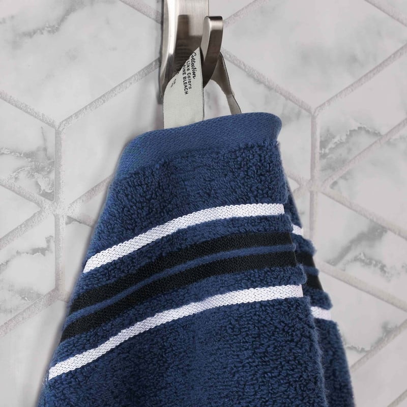 Superior Sadie Zero Twist Cotton Solid and Floral 6 Piece Towel Set