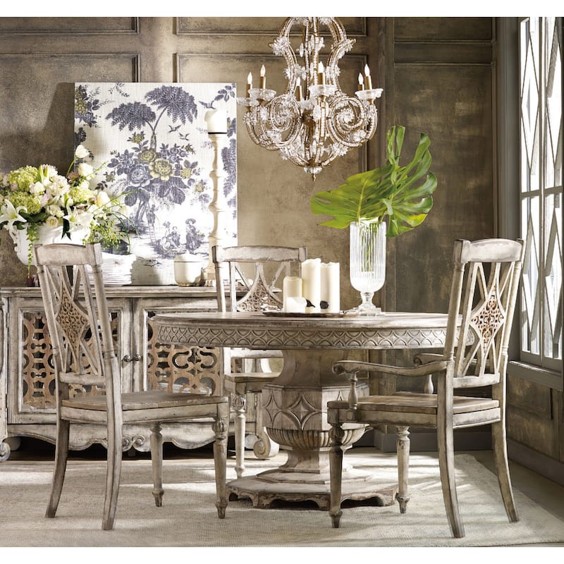 Hooker Furniture Chatelet 54" Round Vintage Luxury Farmhouse Dining