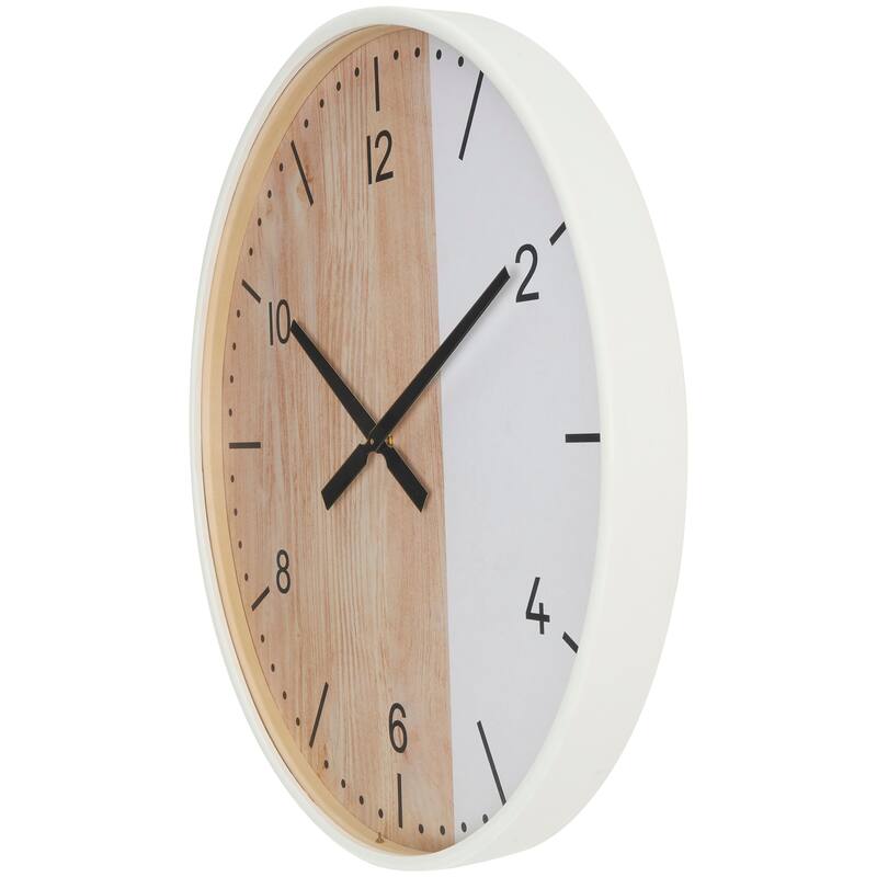 Gold Metal Antique Inspired Decorative Wall Clock with Scrolled Finial