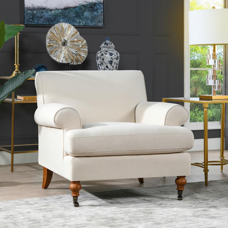 Jennifer Taylor Home Alana Lawson Accent Arm Chair - Light Beige