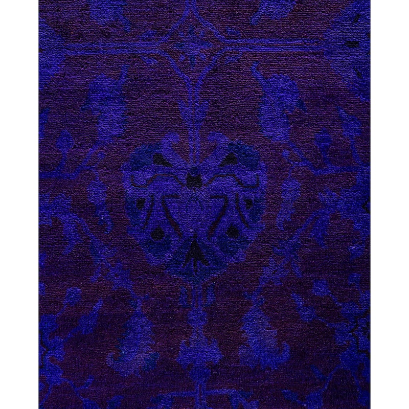 Overdyed One-of-a-Kind Hand-Knotted Area Rug - Purple - 9' 3" x 12' 2"
