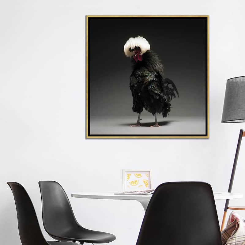 iCanvas "Black Polish Big" by CHICken Framed Canvas Print