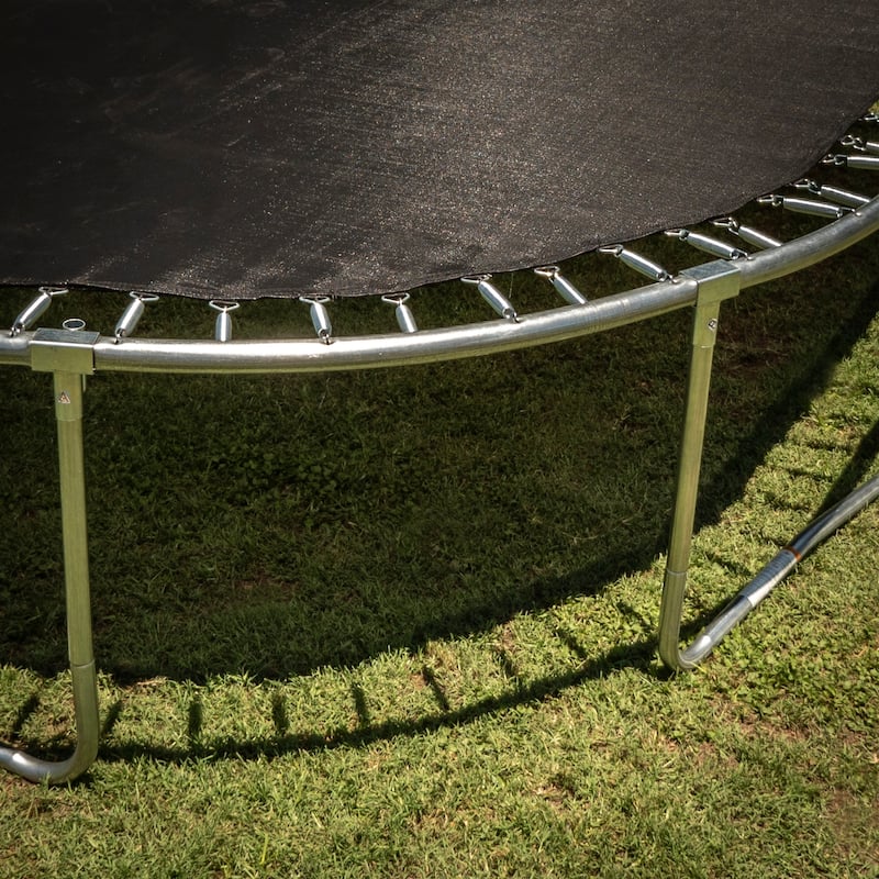 10x15 ft Oval Trampoline with Basketball Hoop - Heavy-Duty Frame, Responsive Bounce & Full Enclosure System - 15