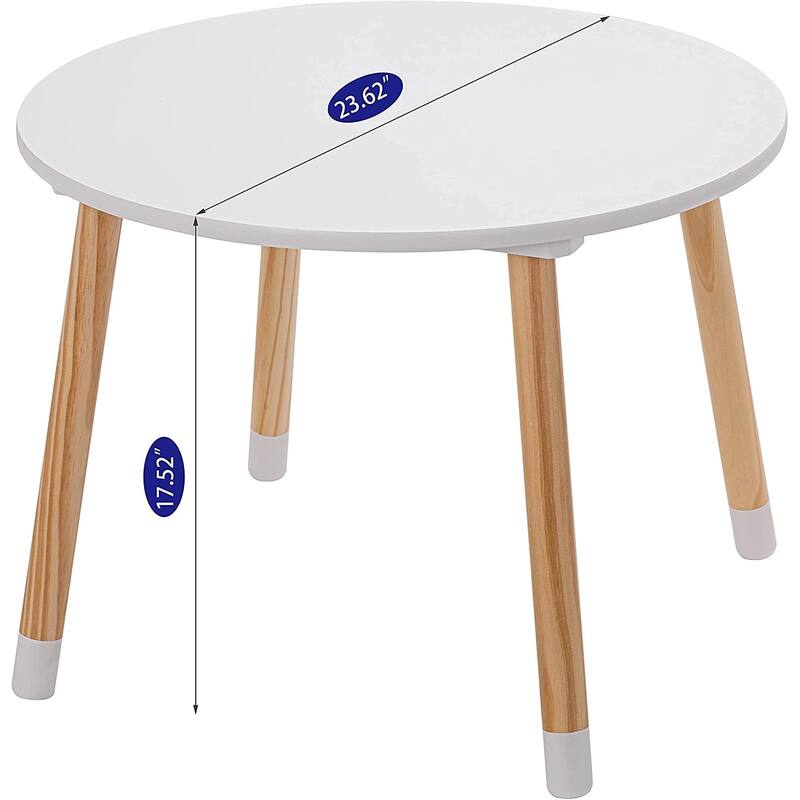 UTEX Kids Wood 3-piece Table and Chair Set