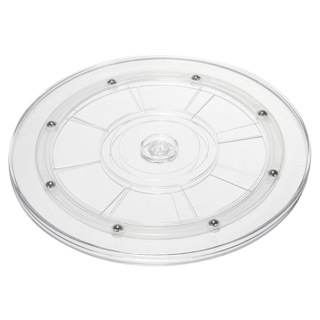 Rotating Swivel Stand Turntable with Steel Ball Bearings, Clear