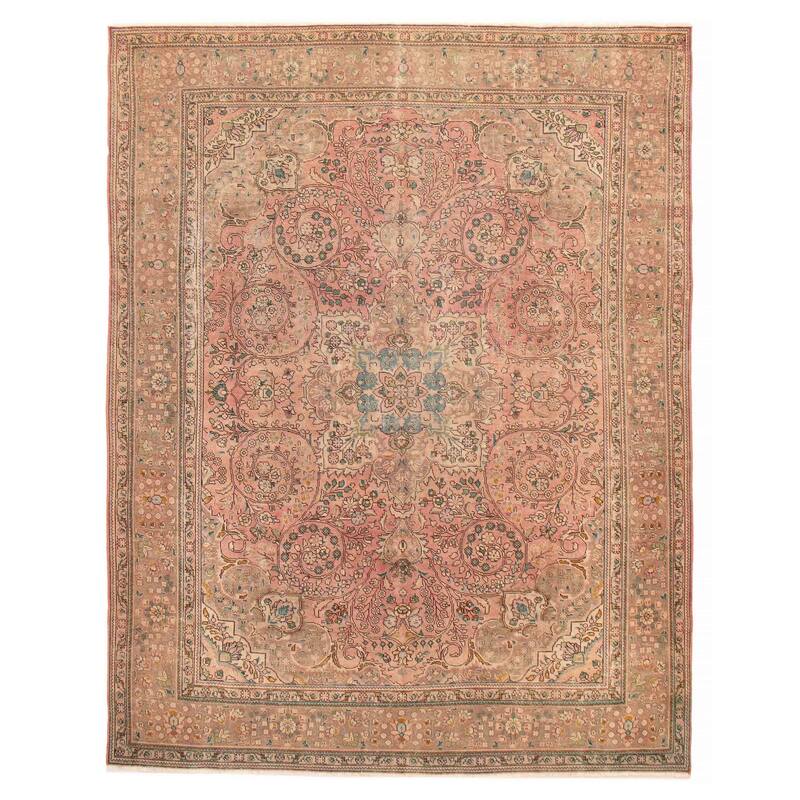 ECARPETGALLERY Hand-knotted Antalya Vintage Copper Wool Rug - 9'4 x 12'7 - Copper - 9'4 x 12'7