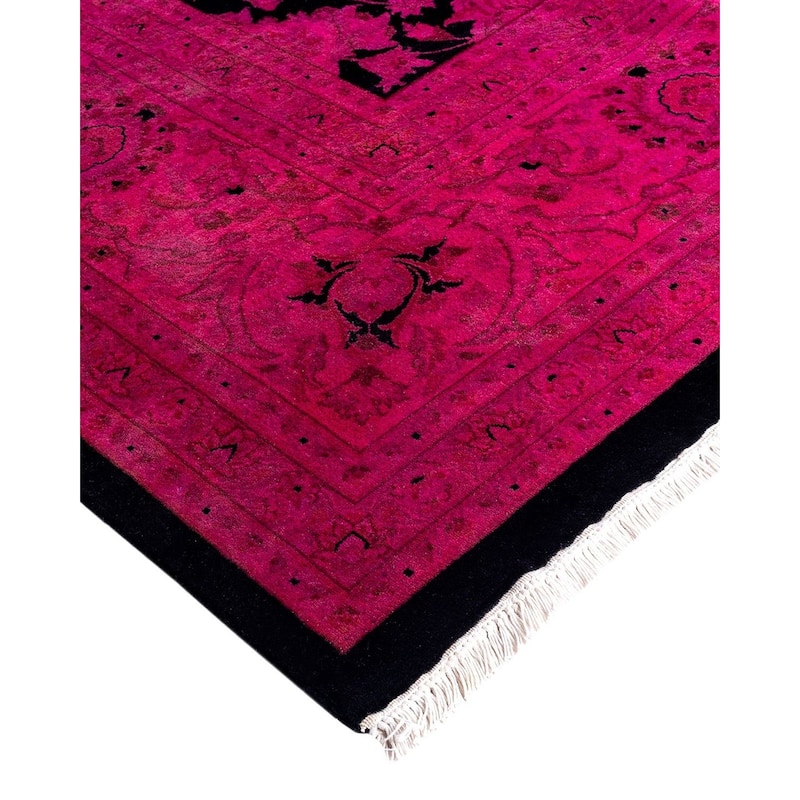 Fine Vibrance One-of-a-Kind Hand-Knotted Area Rug - Pink, 9' 1" x 12' 1" - 9' 1" x 12' 1"
