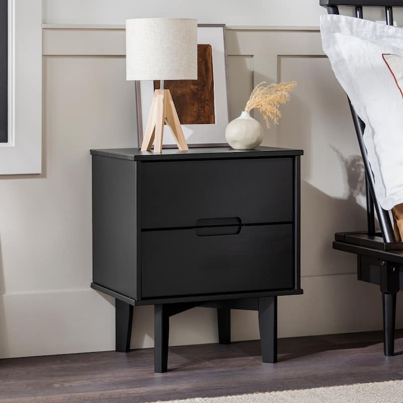 Middlebrook Mid-Century Solid Wood 2-Drawer Nightstand