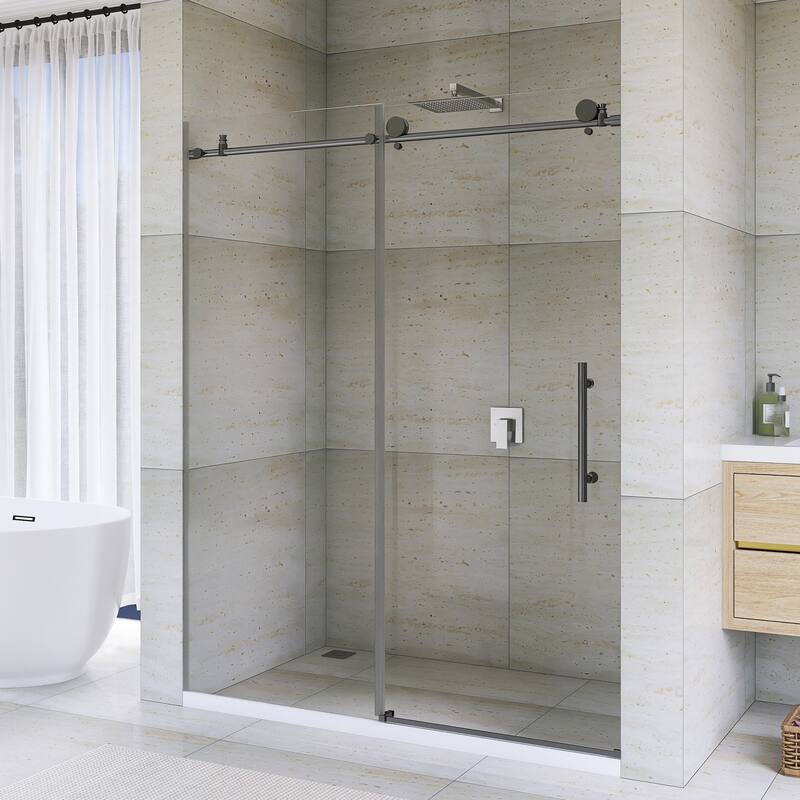 60" x 76" Sliding Frameless Shower Door - 60'' x 0.31'' x 76''