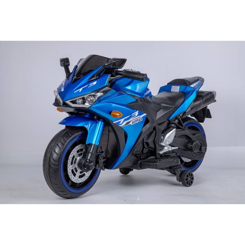 Kids Electric 12V Ride-On Motorcycle with Hand Drive, LED Wheels, and Built-in Music, Perfect Gift for Ages 3-6