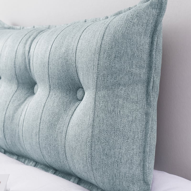 WOWMAX Button Tufted Body Pillow Bed Rest Decrative Reading Pillow Lumbar Pillow