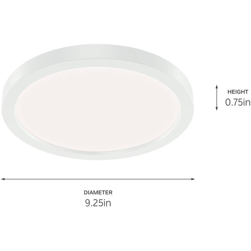 Kichler 53009WH30 Ara 10" Wide LED Flush Mount Drum Ceiling Fixture