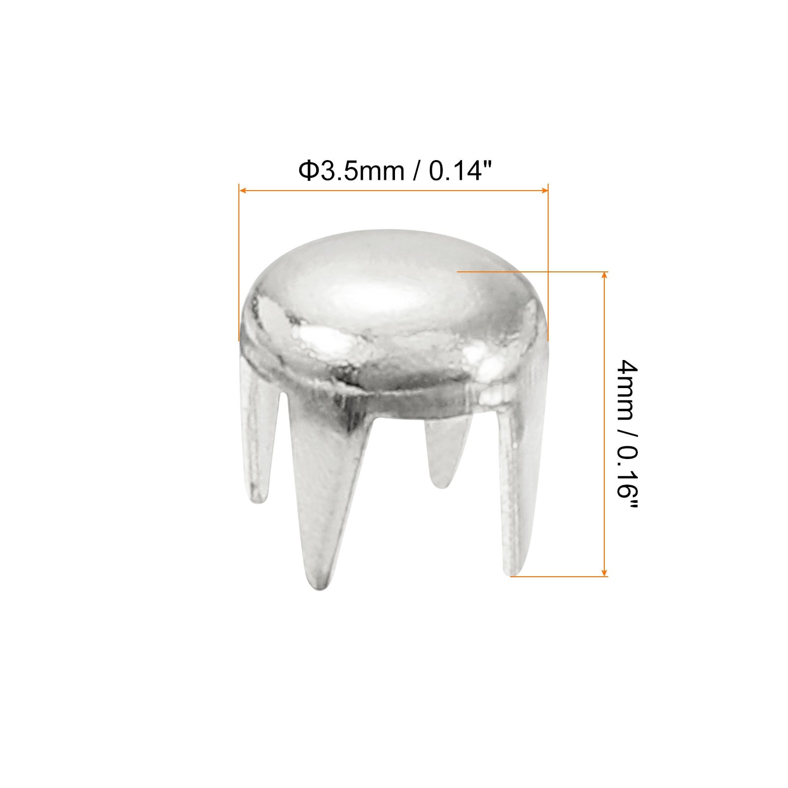 Round Dome Studs Metal Claw Beads Nailhead Rivets Spike Studs Spots Punk Rock DIY