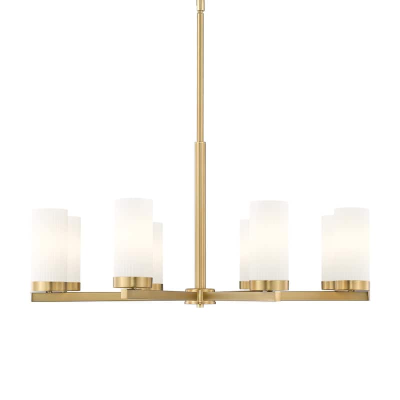 Z-Lite 3044-8 Danica 8 Light 32" Wide Candle Style Chandelier - Modern Gold