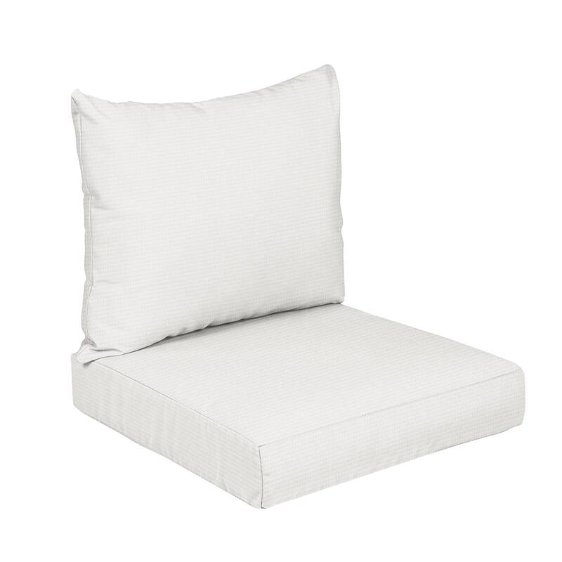 Sorra Home Outdura Outdoor Knife Edge Deep Seating Pillow and Cushion Set