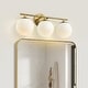 preview thumbnail 1 of 9, 2/3 Light Bathroom Vanity Light with Opal Glass Shades in Gold Finish 3-Light