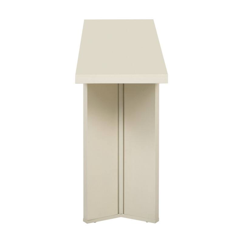 Stylish Console Table with Pine Veneer and Geometric Legs,Suitable for Living Room, Study and Dining Room