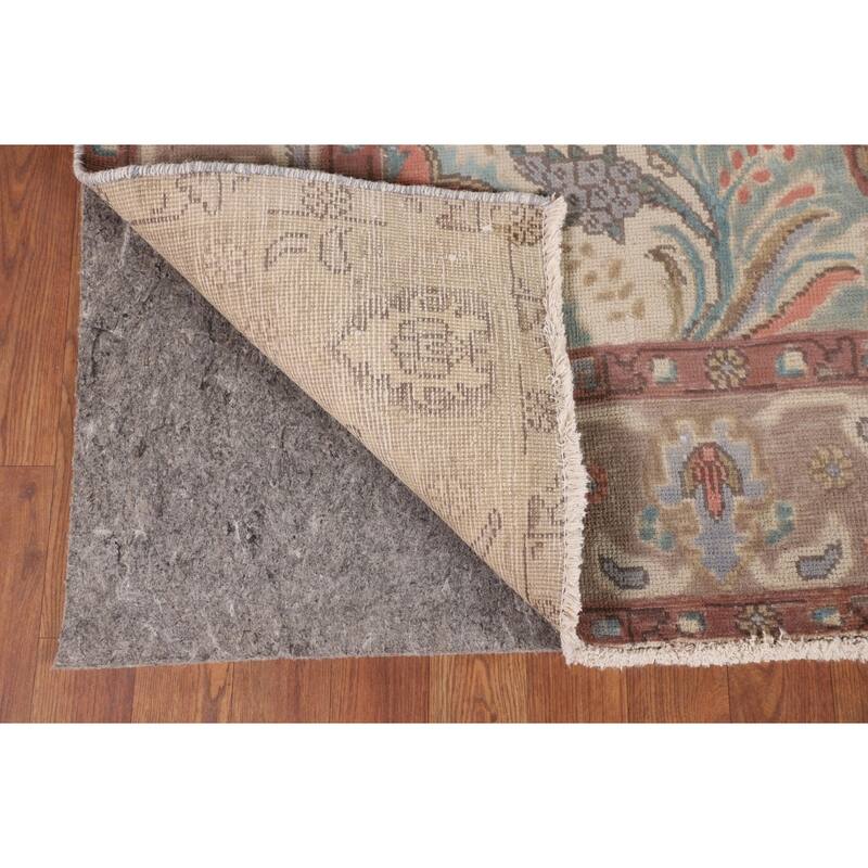 Tabriz Persian Vintage Area Rug Handmade Floral Wool Carpet - 6'4" x 9'11"
